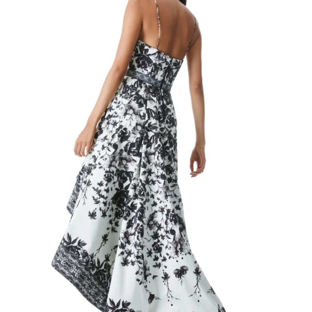 NWT!!! Alice & Olivia Florence High Low Gown Maxi w/Elevated Floral Print - Picture 5 of 15